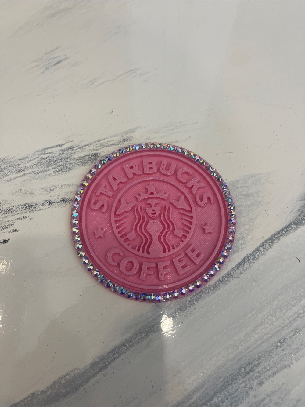 NWOT Starbucks Pink Logo Bling Coaster